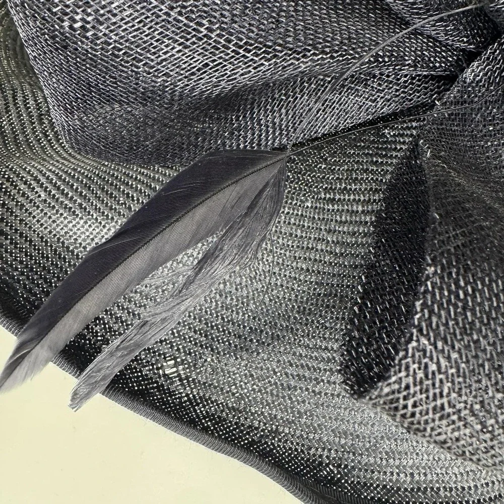 Vintage Ruth Kropveld Chapeau Creations Navy Organza Bow‎ Occasion Hat w Tag